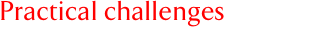 Practical challenges - thoughts from an interim
