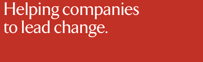 Helping companies to lead change