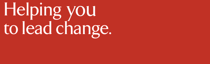 Helping companies to lead change