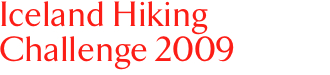 Iceland Hiking Challenge 2009